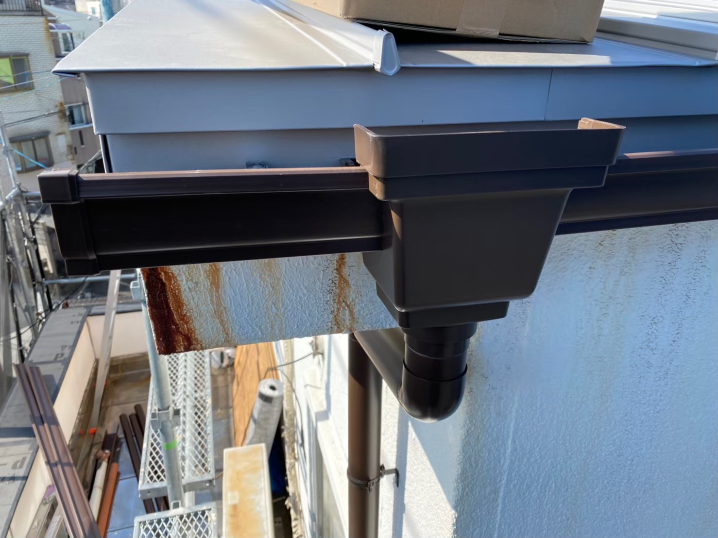 軒樋から集水器